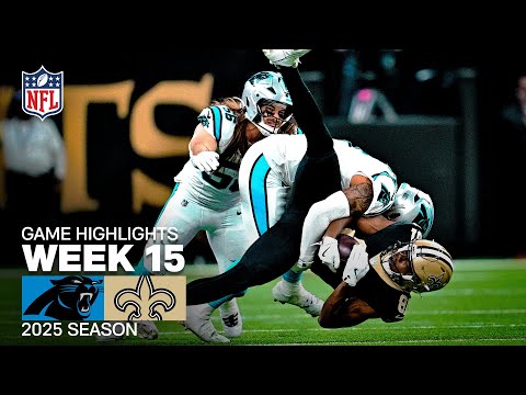 Carolina Panthers vs New Orleans Saints Game Highlights | 2025 NFL Season Week 15