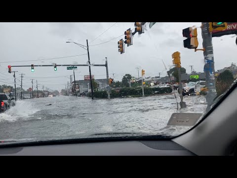 Street flooding in Rhode Island
