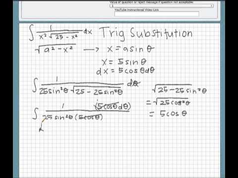 integration with trig substitution