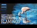 How to draw a flamingo with soft pastels | Easy drawing tutorial