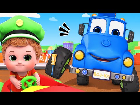 Construction Vehicles Rescue Team | Kids | beep beep 4K Nursery Rhymes & Kids Songs - Blue Fish 2023
