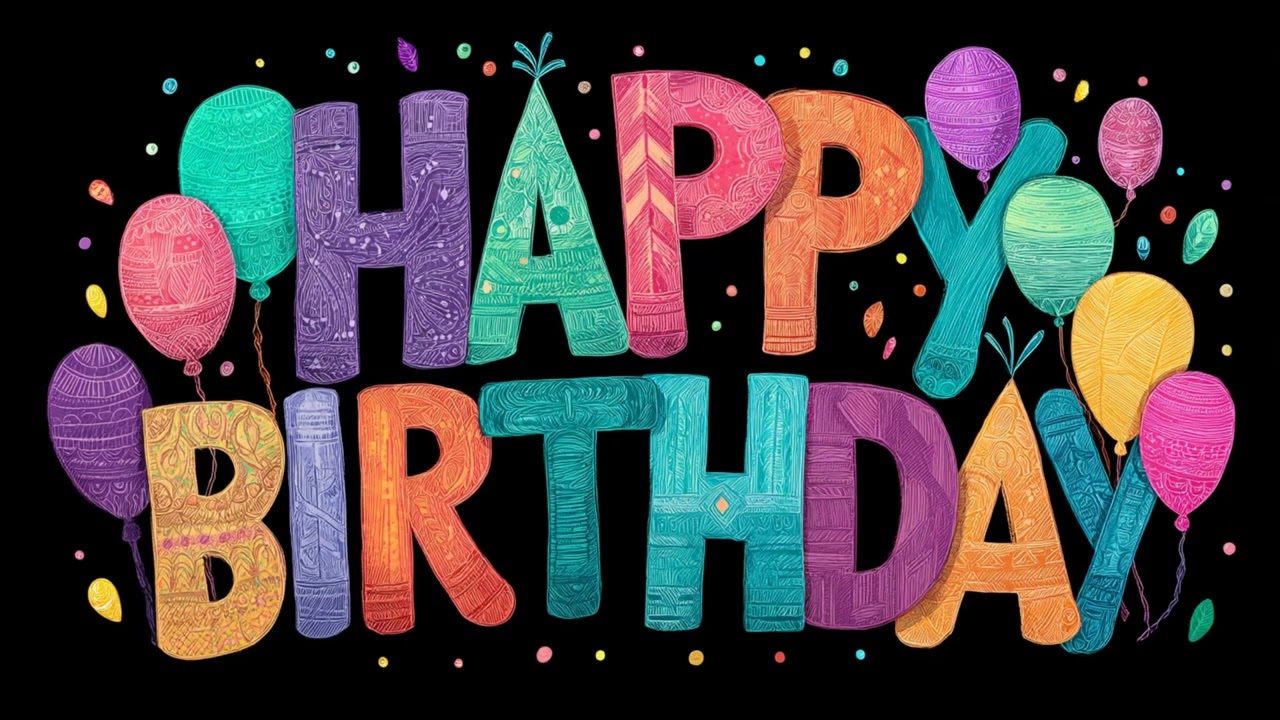 Happy Birthday TV Art | Birthday Party Digital Art | TV Screensaver 4K | Turn any TV Into a Frame TV