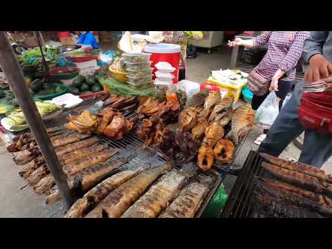 Cambodian Wet Market on Thursday Evening | Plenty of Yummy 🤤 Khmer Food Sale for Dinner