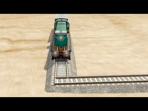Trains vs 90 Degree Sharp Turn – BeamNG.Drive