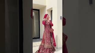 Maroon Chiffon Jamawar Bridal Lehenga with Potli - Video 1