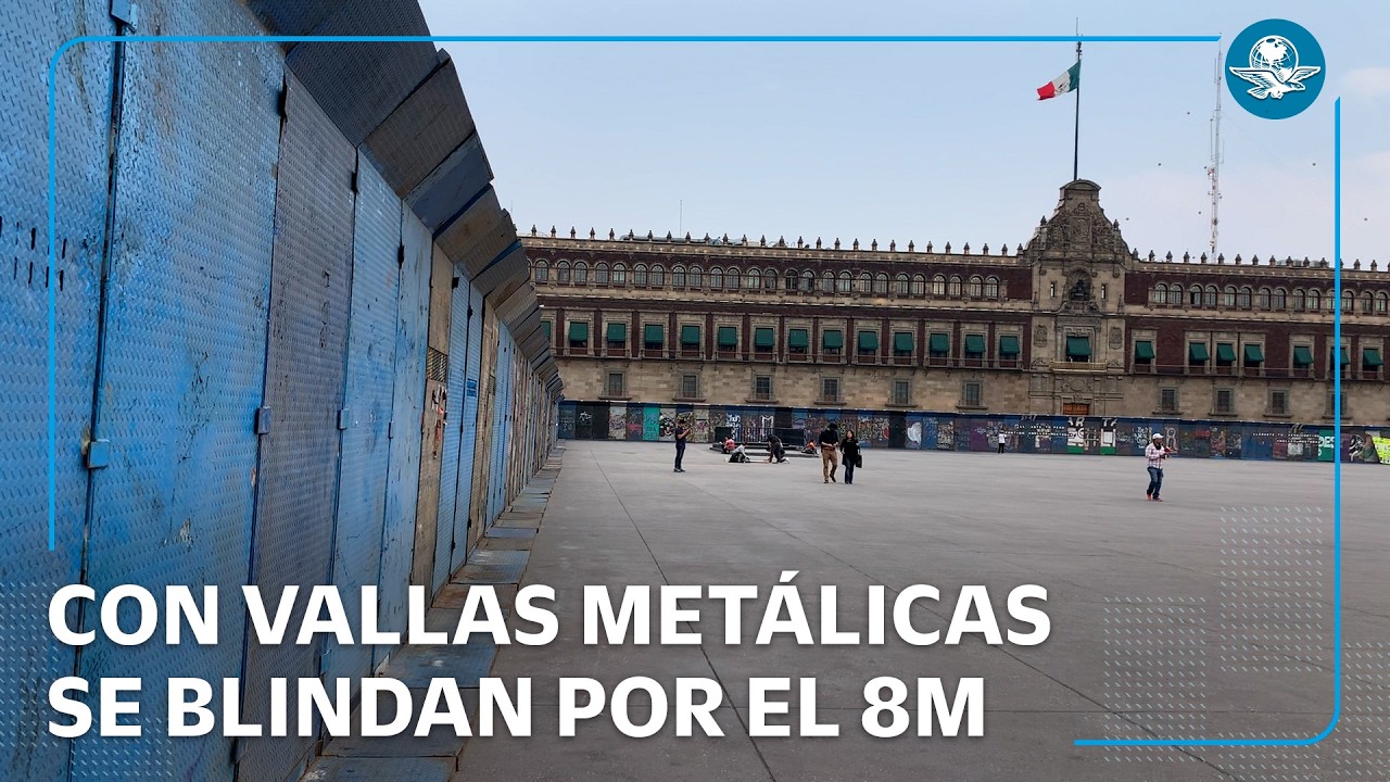 Blindan comercios y monumentos previo a marcha por el 8M