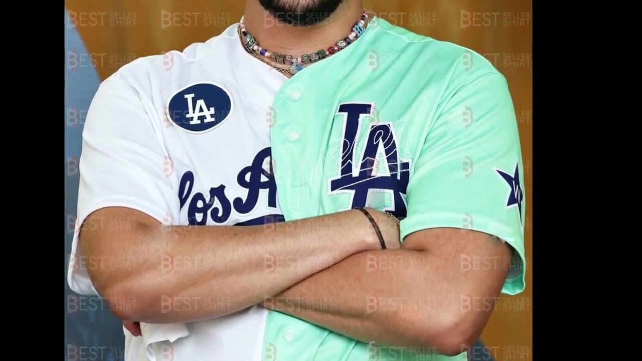 Bad Bunny Dodgers Shirt Los Angeles Dodgers Baseball Tee