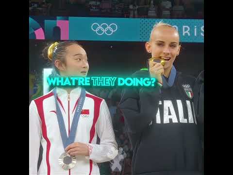 Why do they actually bite the gold? 🥇🤔 #shorts