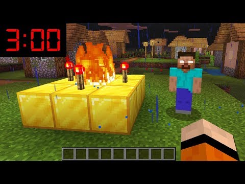 Minecraft PE : WHAT HAPPENS WHEN YOU SUMMON HEROBRINE AT 3AM??? (PS4/XboxOne/PE/MCPE)