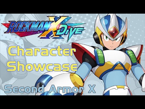 Mega Man X DiVE - Second Armor X Showcase: Gameplay, Skills, Art, & 3D Model