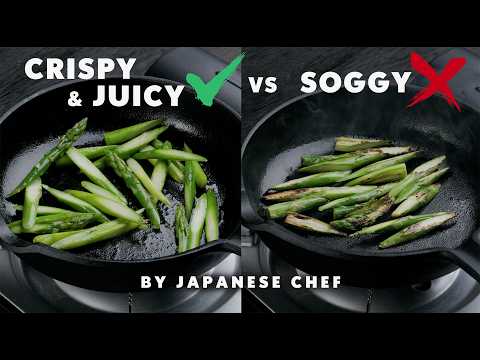 STOP Ruining Asparagus ❌ Do THIS for Crispy, Juicy Perfection Every Time! ✅ | Japanese Chef