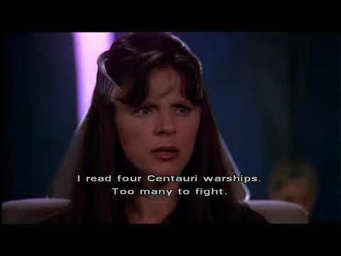 Delenn's White Star is engaged by Centauri Republic Vorchan Warships