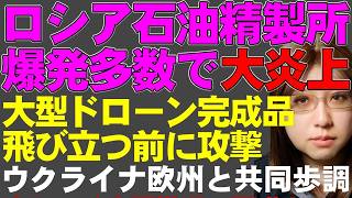 【ウクライナ情勢解説】ロシア、サラトフの石油精製所が大炎上。ウクライナ軍の大型ドローンが各地を攻撃。日々の戦闘、映像紹介。ロシアの示した停戦案に、ウクライナは欧州と共同で反対声明。