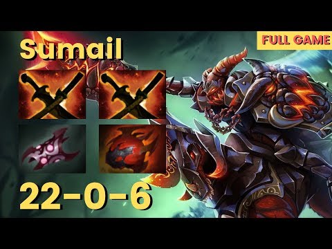 TRIPLE RAMPAGE! :O Insane Chaos Knight Gameplay By Sumail ! 22-0 | DOTA 2