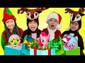 Wendy Emma Jannie Lyndon Pretend Play Saving Christmas Morning Presents For Kids