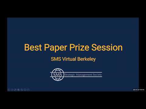 SMS Virtual Berkeley:  Best Paper Prize Session