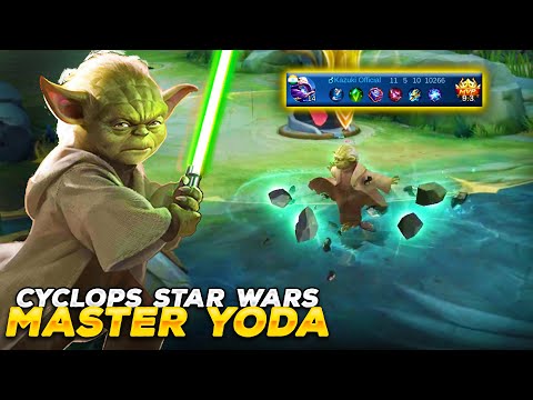 MASTER YODA STAR WARS SKIN CAN MAKE CYCLOPS FLY IN THE AIR! | MOBILE LEGENDS BANG BANG
