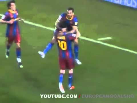 Barcelona vs Getafe 2-1 - Dani Alves Amazing Volley Goal - 19-03-2011