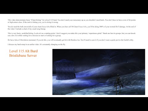 Everquest 115 Bard Great Divide Chant Kite (Solo Grind Technique) (Reupload)