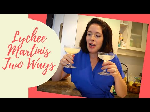 Lychee Martinis using Fresh Lychees | Two Ways #lychinis
