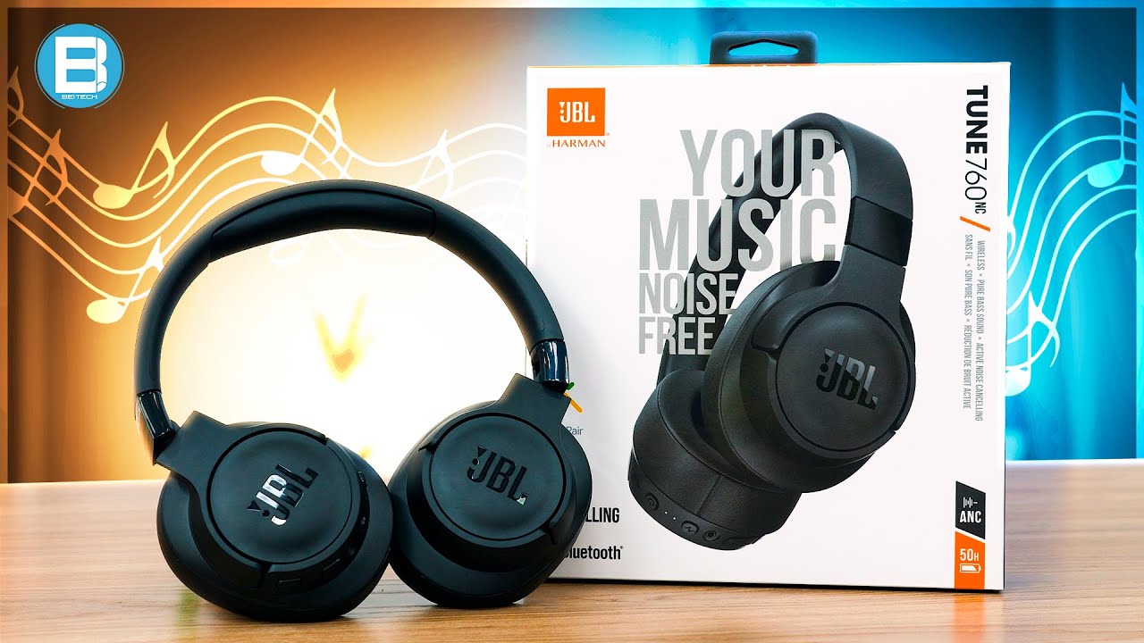 Miniatura da avaliação em vídeo de Fone de Ouvido Bluetooth JBL Tune 770NC Over-Ear com Cancelamento de Ruído Azul