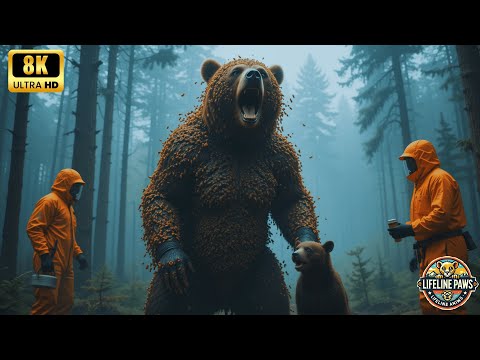 Rescue mission: Grizzly bear freed from thousands of bees and caterpillar-like growths