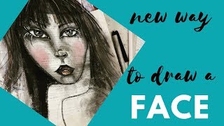 Using books for inspiration:  learning to draw a face in a new way!