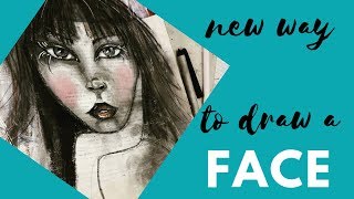 Using books for inspiration:  learning to draw a face in a new way!