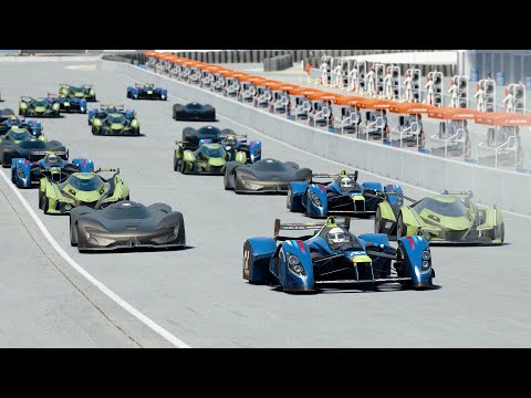 Lamborghini V12 VGT vs SRT Tomahawk Vision GT vs Red Bull X2010 at Laguna Seca