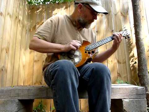 Lightnin Resophonic tenor resonator ukulele  2011 Sunburst image 12