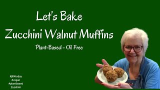 Zucchini Walnut Muffins | Vegan and Oil-Free