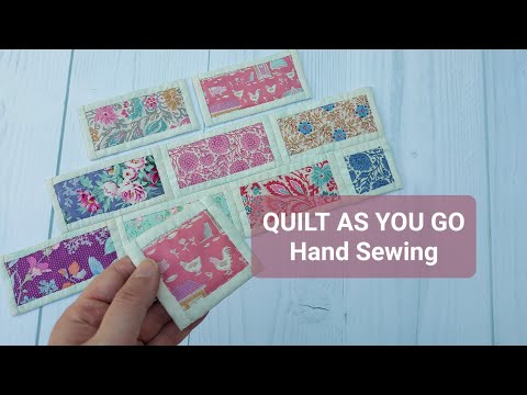 QUILT AS YOU GO RECTANGLES | Tutorial | How to hand quilt as you go