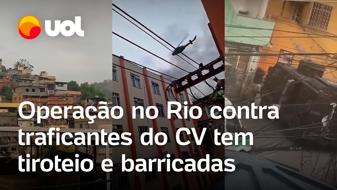 Tiroteio, helicópteros e barricadas: policiais realizam operação contra traficantes do CV na Penha