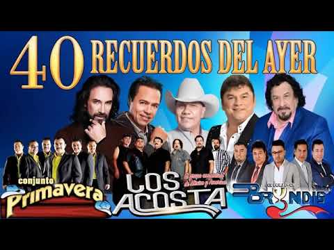 CONJUNTO PRIMAVERA,TEMERARIOS, ACOSTA, BRYNDIS, BUKIS, YONICS, CAMINANTES, BRONCO 40 RECUERDOS DEL