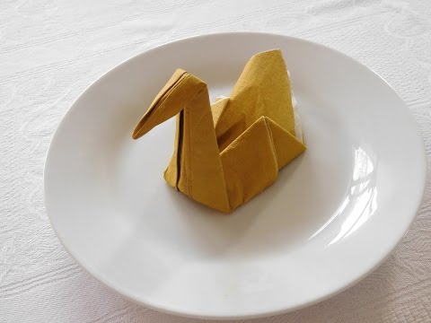 Swan Napkin Folding - How to Make a Swan Napkin - Easy Tutorial