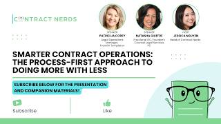 Smarter Contract Operations with Patricija Corey, Natasha Giuffre, and Jessica Nguyen