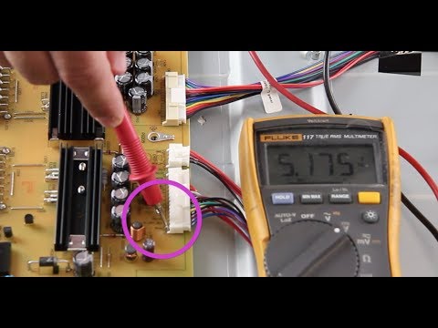 Multimeter Voltage Testing for TV Repair - Where to Place the Test Leads - Ground and Positive