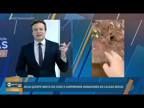 Água quente surge do chão e surpreende moradores de Caldas Novas