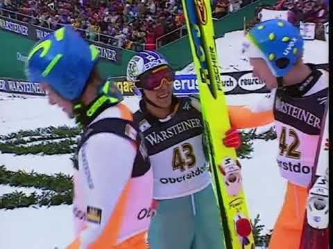 MŚL Oberstdorf 25.01.1998 - relacja z zawodów (j. niemiecki/polskie napisy)