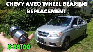 Chevy Aveo 2002-11(Both) Front Wheel Bearing Replacement. It was NOT fun to replace ;(