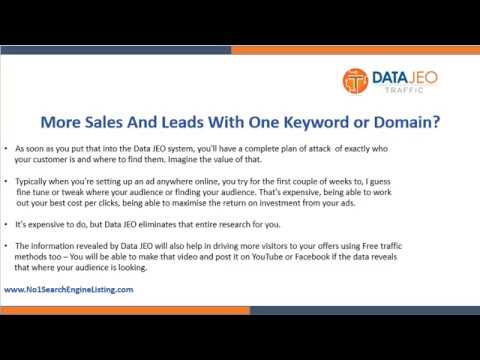 Data JEO Review Data JEO Bonus Video 2 - Using A Domain or Keyword To Get Traffic?