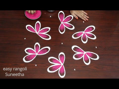 New Amazing 7 - 4 Dots Rangoli Designs - Blouse Designs
