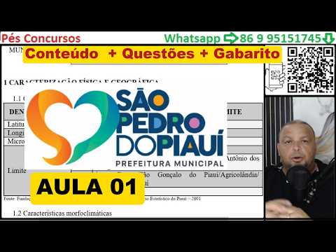 SÃO PEDRO DO PIAUÍ - AULA 01 - CONHECIMENTOS SOBRE O MUNICÍPIO