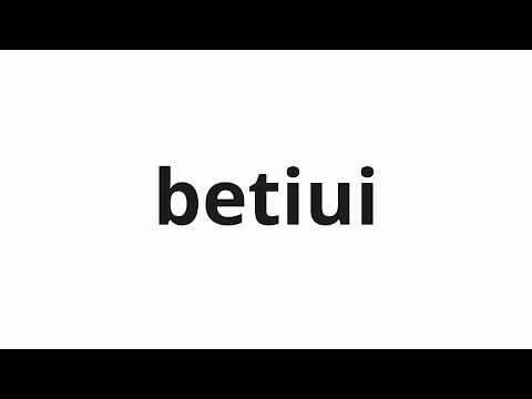 How to pronounce betiui | 베티의 (Betti in Korean)