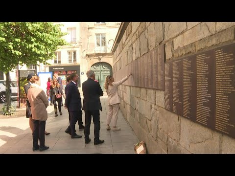 French Secretary of State for Veterans visits vandalised Holocaust Memorial | AFP