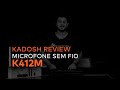 MICROFONE KADOSH S/FIO DE MAO DUPLO K-412M RECARREGAVEL