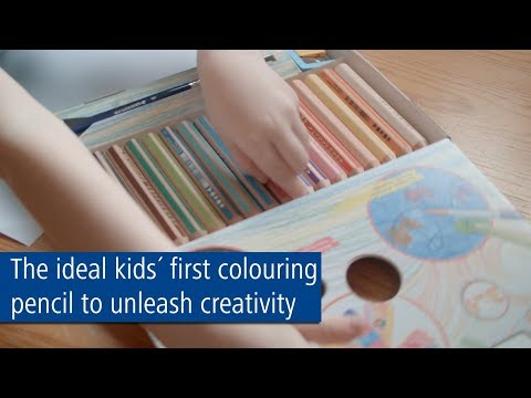 Spalvoti pieštukai STAEDTLER Buddy 3in1, 6 spalvų video