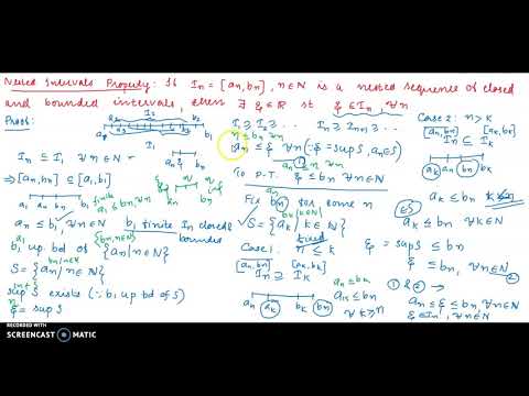 Nested Intervals Property- as infimum of right end points