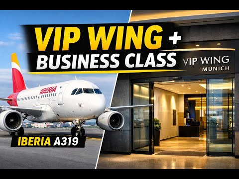 Iberia European Business Class e VIP Wing Munique avaliam Munique para Madrid Airbus A319