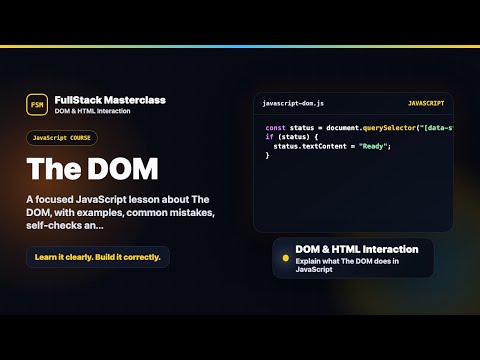 The Dom Explained Fullstack Masterclass Javascript Course